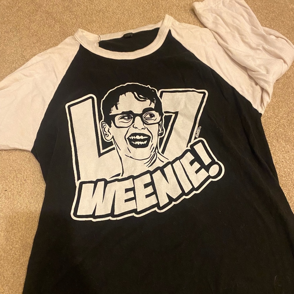 Sandlot Squints L7 Weenie baseball tee 3 quarter sleeve size small